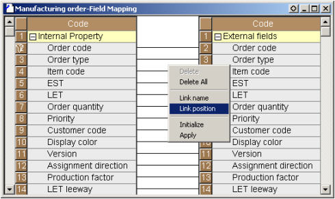 Field Mapping between internal properties and external fields